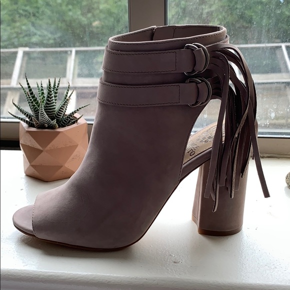vince peep toe booties